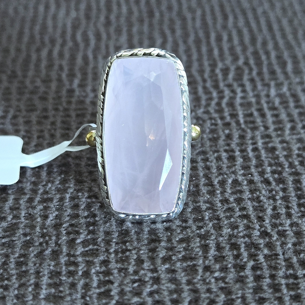Shivam Rectangular Rose🌹 Quartz Statement Ring💍 - NWT - Picture 15 of 16